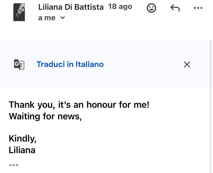 Message from Liliana Di Battista