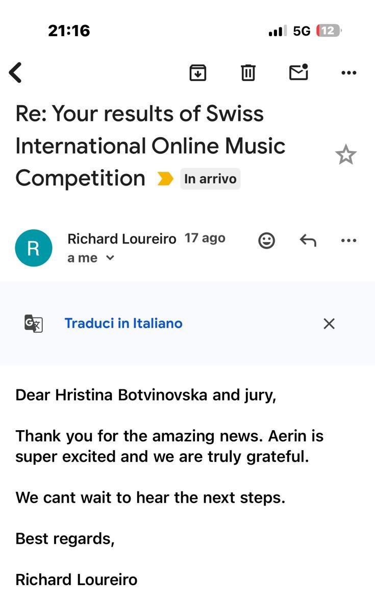 Message from Richard Loureiro