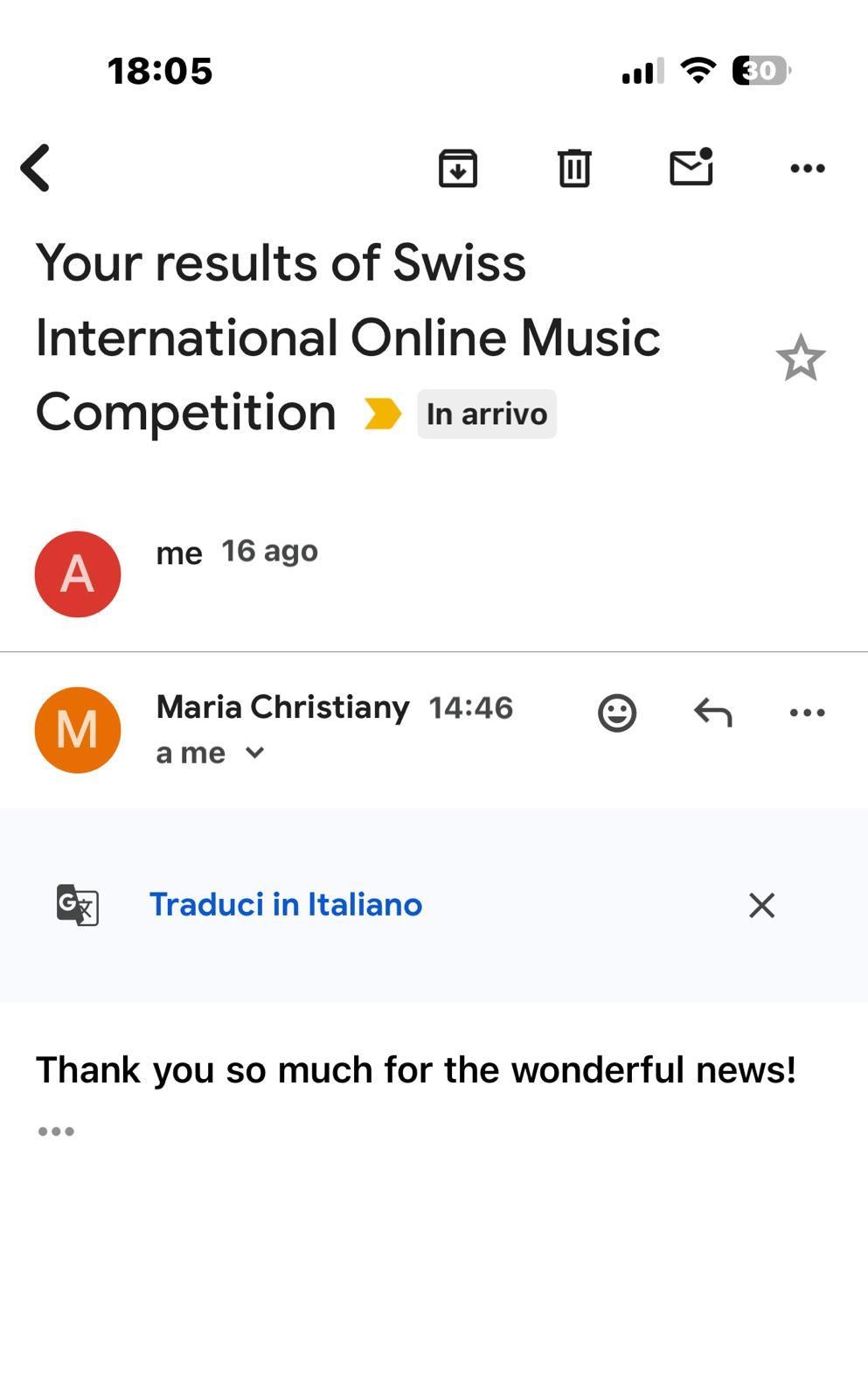 Message from Maria Christiany